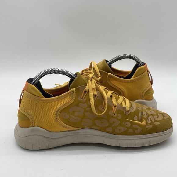 Womens Size 8.5 Nike Free RN 2018 Wild Suede Cheetah Print Sneakers AQ0562-700 - Picture 4 of 7